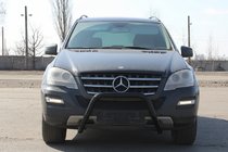 Mercedes ML W164 2005–2011 Predný ochranný rám WT006 Black (nerezová oceľ) fotografia 1