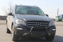 Mercedes ML W164 2005–2011 Predný ochranný rám WT006 Black (nerezová oceľ) fotografia 2
