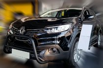 Renault Kadjar 2015–2022 Predný ochranný rám Black (nerez) fotografia 3