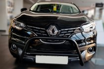 Renault Kadjar 2015–2022 Predný ochranný rám Black (nerez) fotografia 2
