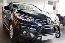Renault Kadjar 2015–2022 Predný ochranný rám Black (nerez) fotografia 1