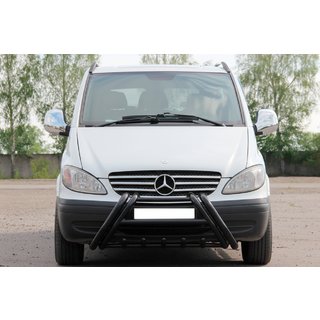 Kelebek WT011 Black predný ochranný rám (bullbar) z nehrdzavejúcej ocele Mercedes Viano 2004–2014 fotografia 1