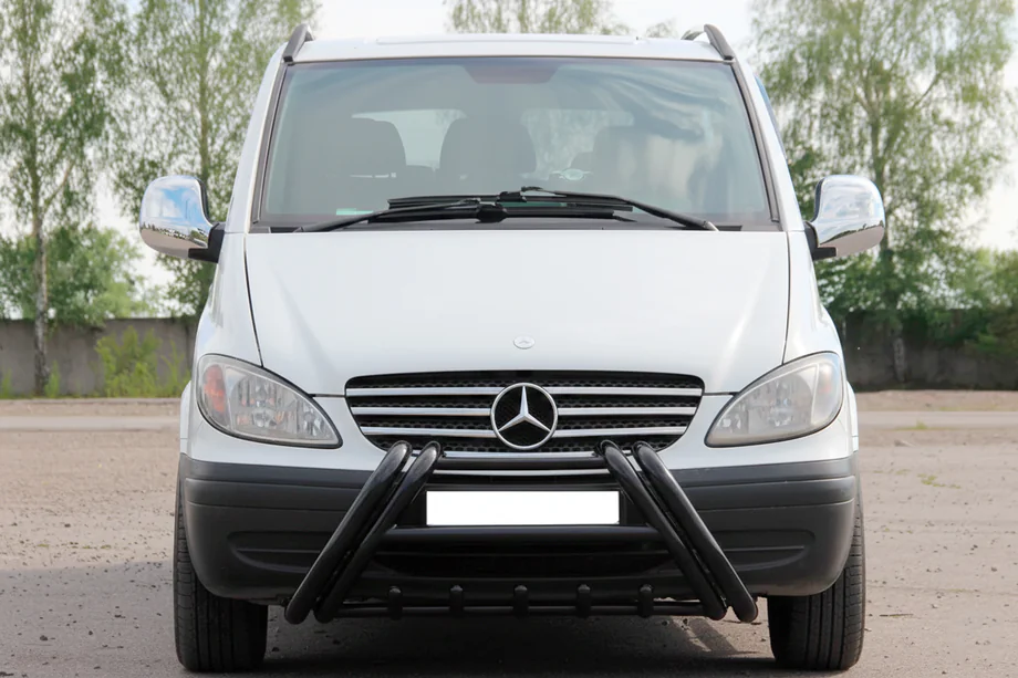 Mercedes Viano 2004–2014 Kelebek WT011 Black predný ochranný rám (bullbar) z nehrdzavejúcej ocele Image