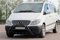 Mercedes Vito W639 2004–2014 Kelebek WT011 Black predný ochranný rám (bullbar) z nehrdzavejúcej ocele fotografia 3