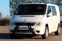 Mercedes Vito W638 1996–2003 Kelebek WT011 Black predný ochranný rám (bullbar) z nehrdzavejúcej ocele fotografia 2