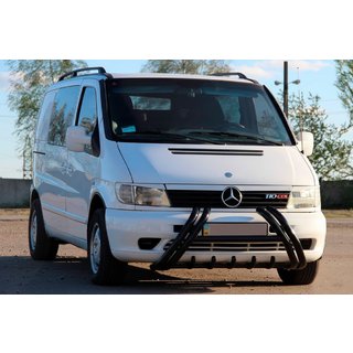 Kelebek WT011 Black predný ochranný rám (bullbar) z nehrdzavejúcej ocele Mercedes Vito W638 1996–2003 fotografia 1