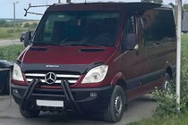 Mercedes Sprinter W906 2006–2018 Predný ochranný rám F1-01M Black (2006-2013, nerezová oceľ) fotografia 1