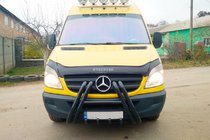 Mercedes Sprinter W906 2006–2018 Predný ochranný rám F1-01 Black (2013-2018, nerez) fotografia 4