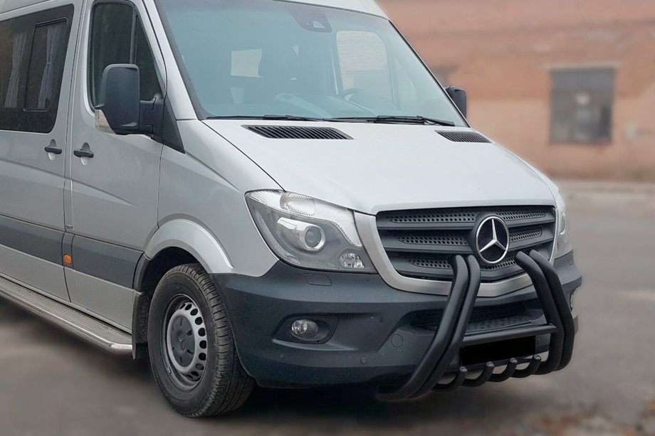 Mercedes Sprinter W906 2006–2018 Predný ochranný rám F1-01 Black (2013-2018, nerez) Image