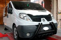 Renault Trafic 2001–2015 Predný ochranný rám F1-01 Black (nerez) fotografia 2