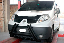 Renault Trafic 2001–2015 Predný ochranný rám F1-01 Black (nerez) fotografia 3