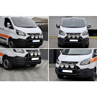 Predný ochranný rám WT022 Black (nerez) Ford Custom 2013–2022 fotografia 4