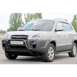Predný ochranný rám WT022 Black (nerez) Hyundai Tucson JM 2004– fotografia 2