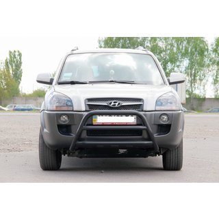 Predný ochranný rám WT022 Black (nerez) Hyundai Tucson JM 2004– fotografia 1