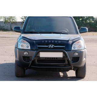 Predný ochranný rám (bullbar) WT025 Black (nerez) Hyundai Tucson JM 2004– fotografia 3