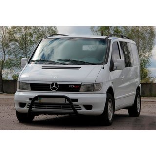 Predný ochranný rám WT022 Black (nerez) Mercedes Vito W638 1996–2003 fotografia 2
