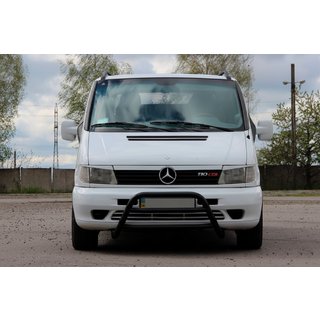 Predný ochranný rám WT022 Black (nerez) Mercedes Vito W638 1996–2003 fotografia 1