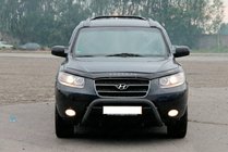 Hyundai Santa Fe 2 2006–2012 Predný ochranný rám (bullbar) WT007 Black (nerez) fotografia 1