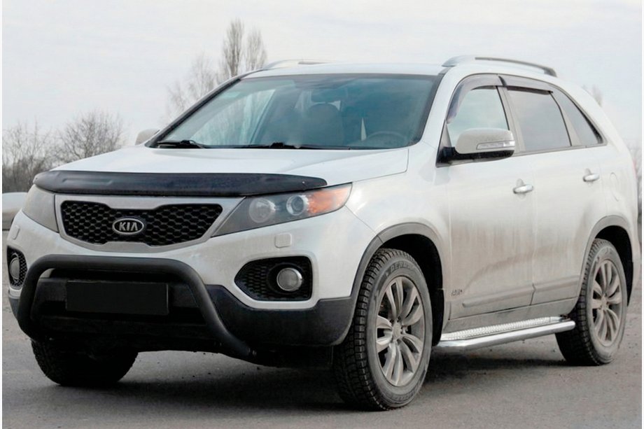 Kia Sorento II XM 2009–2014 Predný ochranný rám (bullbar) WT007 Black (nerez) Fotografia 2