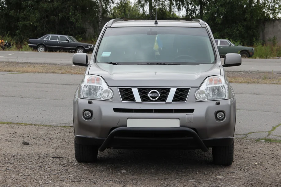 Nissan X-trail T31 2007–2014 Predný ochranný rám WT007 Black (nerezová oceľ) Fotografia 2