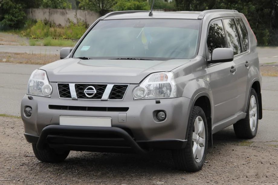 Nissan X-trail T31 2007–2014 Predný ochranný rám WT007 Black (nerezová oceľ) Fotografia 3