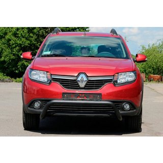 Predný ochranný rám WT007 Black (nerez) Dacia Sandero 2013–2020 fotografia 1