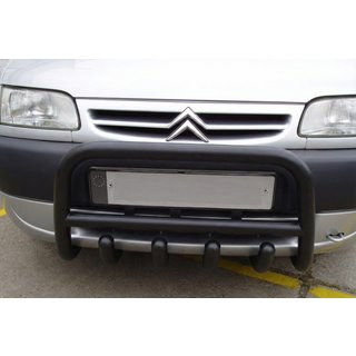 Ochranný rám (bullbar) QT006 Black (nerez) Citroen Berlingo 1996–2008