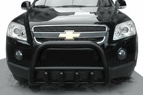 Chevrolet Captiva 2006–2019 Predný ochranný rám QT006 Black (nerez) fotografia 1