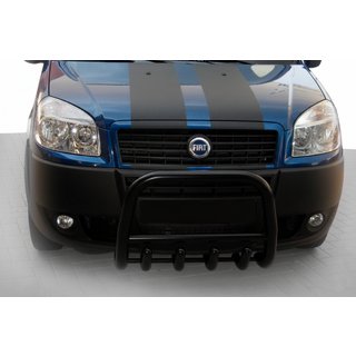 Predný ochranný rám QT006 Black (nerez) Fiat Doblo I 2005–2010
