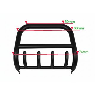 Ochranný rám (bullbar) QT006 Black (nerez) fotografia 3