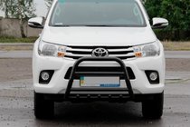 Toyota Hilux 2015– Ochranný rám (bullbar) QT006 Black (nerez) fotografia 1