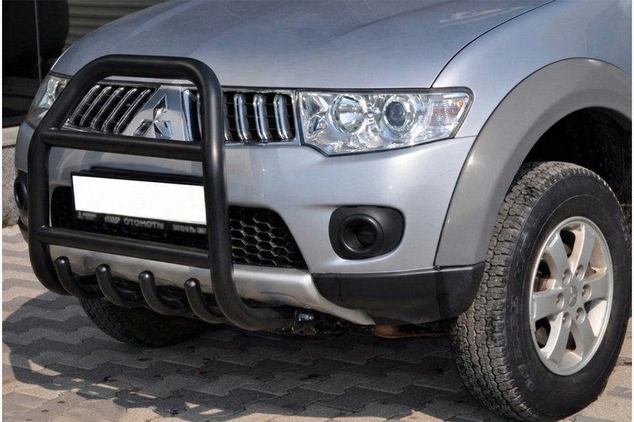 Mitsubishi L200 2006–2015 Predný ochranný rám QT007 Black (nehrdzavejúca oceľ) Image