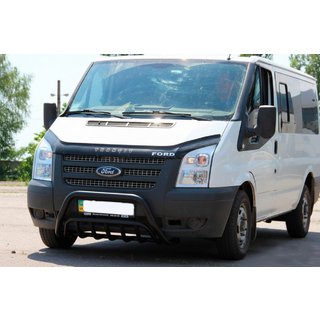 Predný ochranný rám (bullbar) WT002 Black (2006-2014, nerez) Ford Transit 2000–2014 fotografia 1