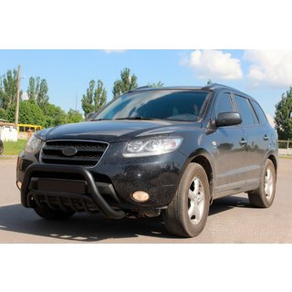 Predný ochranný rám (bullbar) WT002 Black (nerez) Hyundai Santa Fe 2 2006–2012 fotografia 1