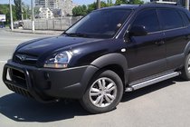 Hyundai Tucson JM 2004– Predný ochranný rám (bullbar) WT002 Black (nerez) fotografia 2