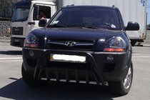Hyundai Tucson JM 2004– Predný ochranný rám (bullbar) WT002 Black (nerez) fotografia 3
