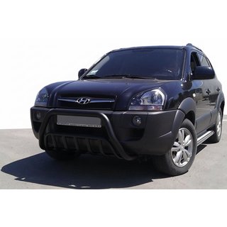 Predný ochranný rám (bullbar) WT002 Black (nerez) Hyundai Tucson JM 2004– fotografia 1