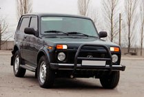 Lada Niva a Urban 1977– Predný ochranný rám QT007 Black (nehrdzavejúca oceľ) fotografia 5
