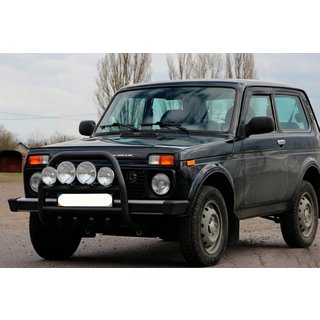 Predný ochranný rám QT007 Black (nehrdzavejúca oceľ) Lada Niva a Urban 1977– fotografia 4