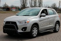 Mitsubishi ASX 2010–2023 Predný ochranný rám (bullbar) WT002 Black (nerez) fotografia 2