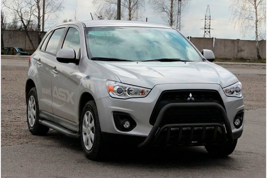 Mitsubishi ASX 2010–2023 Predný ochranný rám (bullbar) WT002 Black (nerez) Image