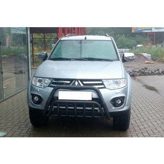 Predný ochranný rám WT002 Black (nerez) Mitsubishi Pajero Sport 2008–2015 fotografia 1