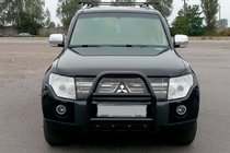 Mitsubishi Pajero Wagon IV 2006–2021 Predný ochranný rám QT007 Black (nehrdzavejúca oceľ) fotografia 3