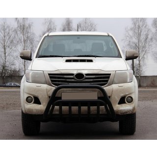 Predný ochranný rám (bullbar) WT002 Black (nerez) Toyota Hilux 2006–2015 fotografia 1