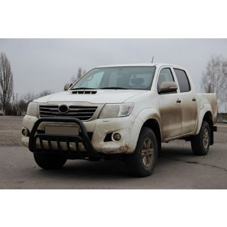 Predný ochranný rám (bullbar) WT002 Black (nerez) Toyota Hilux 2006–2015 fotografia 3