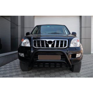 Nízky predný ochranný rám WT002 Black (nerez) Toyota Land Cruiser Prado 120 2002–2009 fotografia 2