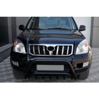 Nízky predný ochranný rám WT002 Black (nerez) Toyota Land Cruiser Prado 120 2002–2009 fotografia 1