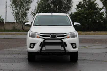 Toyota Hilux 2015– Predný ochranný rám QT008 Black (nerez) fotografia 2