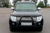 Mitsubishi Pajero Wagon III 1999–2006 Predný ochranný rám QT007 Black (nehrdzavejúca oceľ) fotografia 3