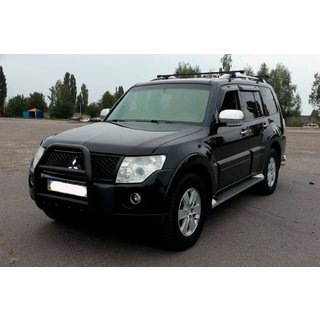 Predný ochranný rám QT007 Black (nehrdzavejúca oceľ) Mitsubishi Pajero Wagon III 1999–2006 fotografia 2